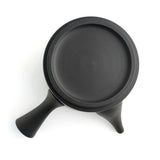 Black Jinsui kyusu teapot, unglazed base