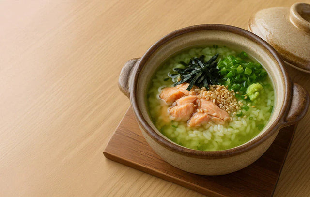Genmaicha Chazuke with Grilled Salmon (Donabe Style)
