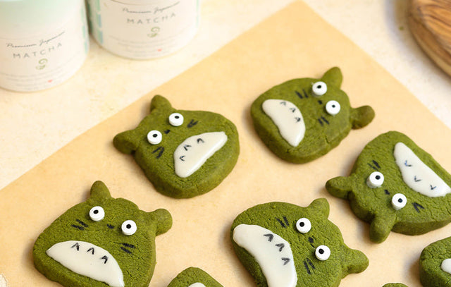 Totoro Matcha Shortbread Cookies