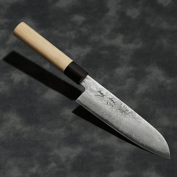 Damascus Santoku Knife with Japanese Handle - All-purpose Premium Japanese Artisanal Knife