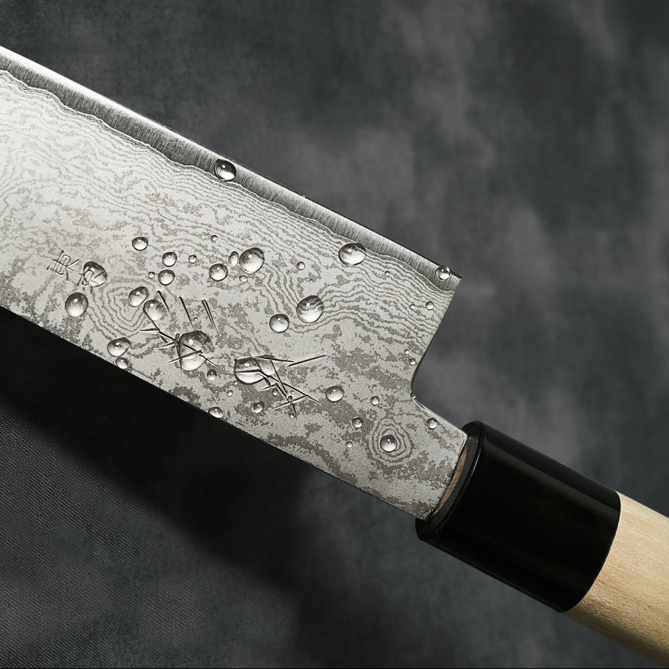 Damascus Santoku Knife with Japanese Handle - All-purpose Premium Japanese Artisanal Knife