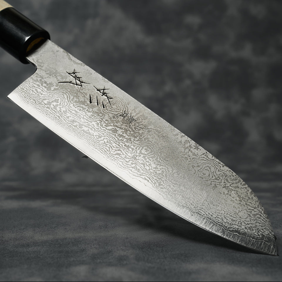 Damascus Santoku Knife with Japanese Handle - All-purpose Premium Japanese Artisanal Knife