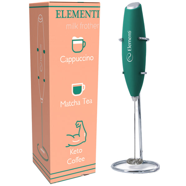 Elementi Electric Coffee Whisk - Handheld Milk Frother for Coffee
