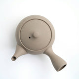Gray Jinsui kyusu teapot, top view