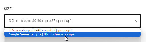 Tea Sample Size