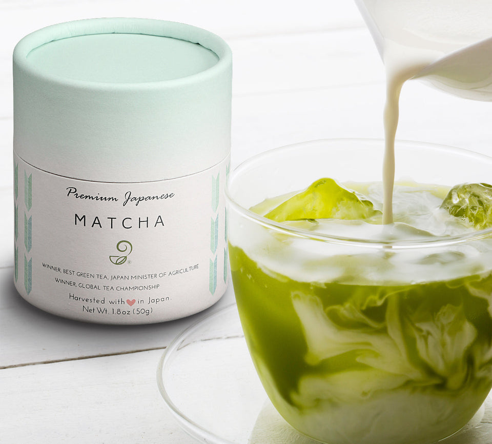 Ceremonial Japanese Powdered Green Tea and Electric Matcha Whisk